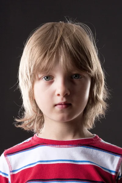 Portrait of a Boy with Blond Hair — Stock Photo, Image