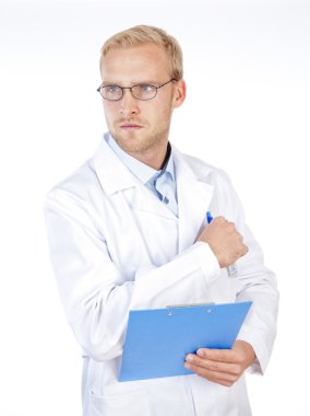 genç bir doktor portresi 