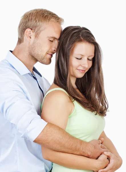 Retrato de una feliz pareja joven Abrazando — Foto de Stock