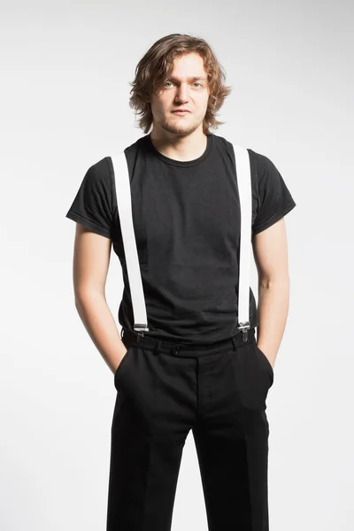 Portrait of a Young Man with Brown Hair — Stock Photo, Image