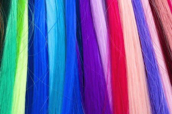 Cabelo artificial usado para a produção de perucas — Fotografia de Stock