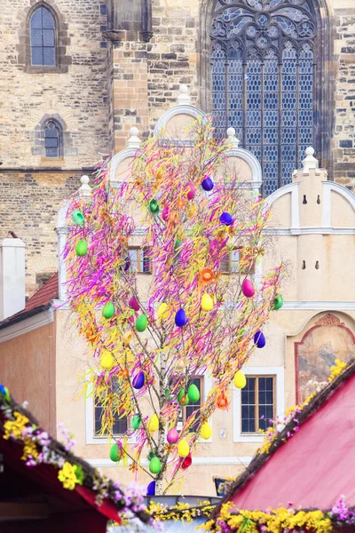 Easter Tree at the Old Town Square — Stock Photo, Image