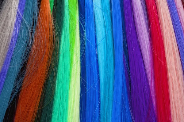 Pelo artificial utilizado para la producción de pelucas — Foto de Stock