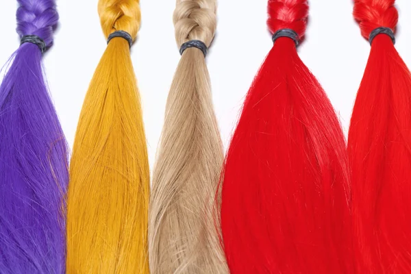 Cheveux artificiels utilisés pour la production de perruques — Photo