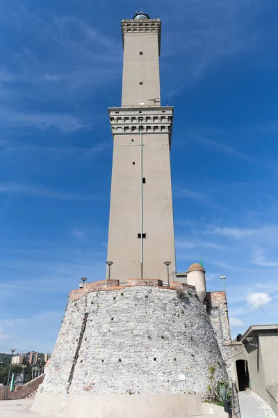 "Lanterna" lighthouse, ancient and famous symbol of the city of — Stock Photo, Image