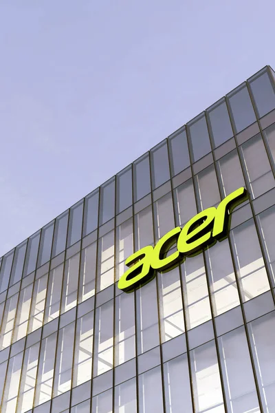 Новый Тайбэй Тайвань Февраля 2021 Года Использование Cgi Логотип Acer — стоковое фото