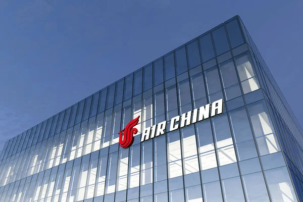 Пекин Китай Февраля 2021 Года Использование Cgi Логотип Air China — стоковое фото