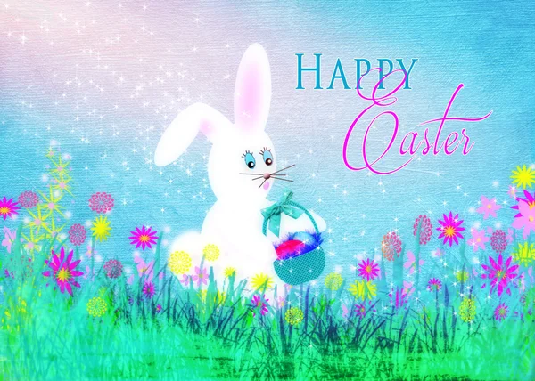 Easter Bunny in Mystical Garden — Stock Photo, Image