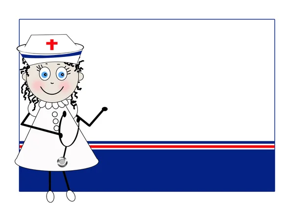 Предпосылки / контекст - Fun Female Character - Nurse Attire — стоковое фото