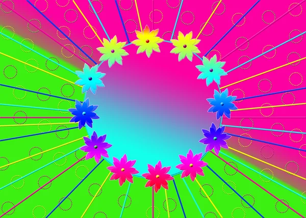 Bakgrund av blomma Ring i levande färger — Stockfoto