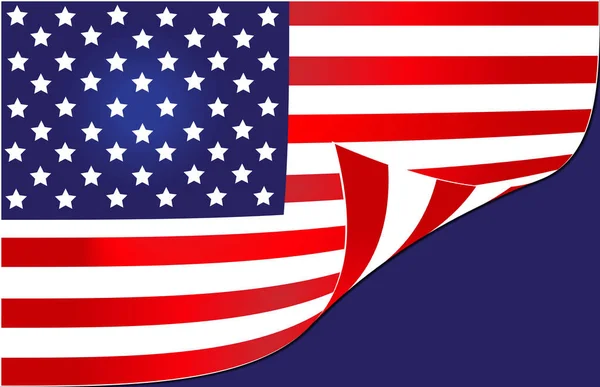 Graphic Image American Flag Bottom Right Hand Corner Curled Allowing — Stock Photo, Image