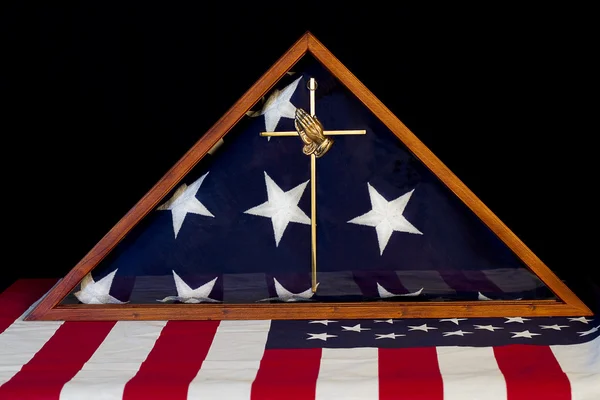 Drapeau américain dans la boîte du Souvenir — Photo