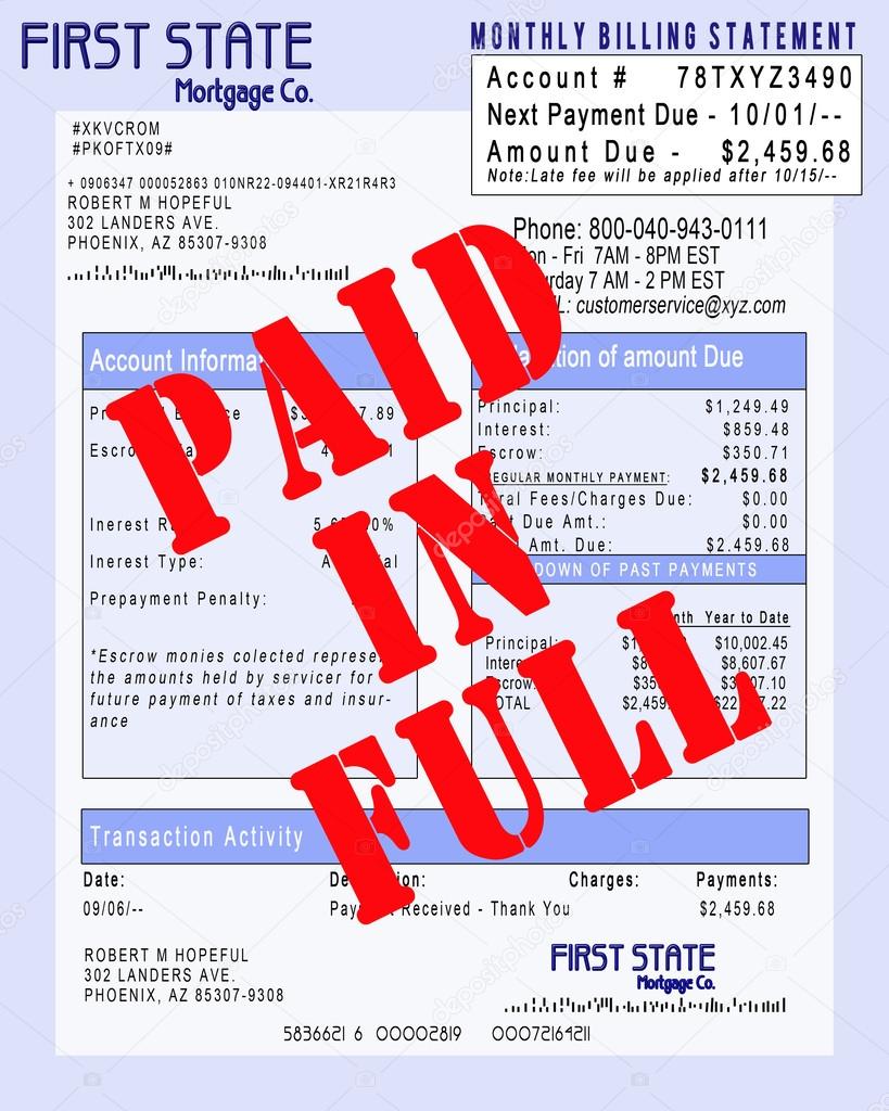 Mortgage (Faux) Invoice Payments