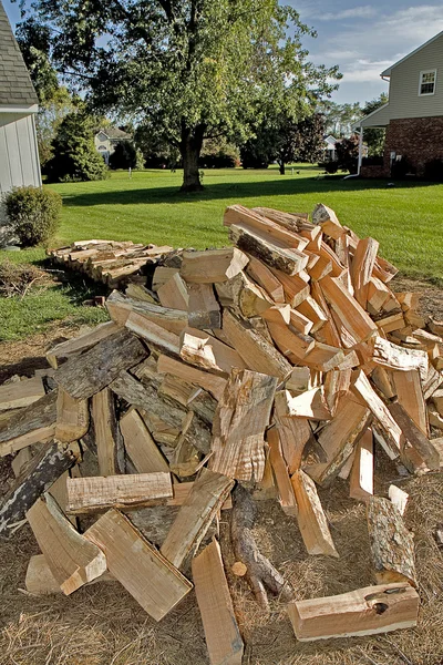Cord of Split Firewood — Stock Photo, Image