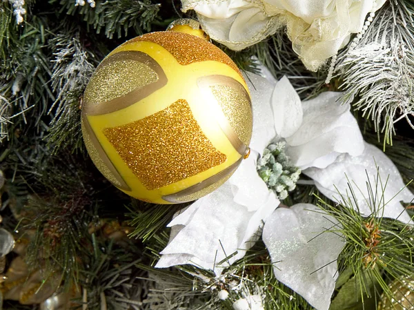 Gold Haning Christmas Ornament — Stock Photo, Image