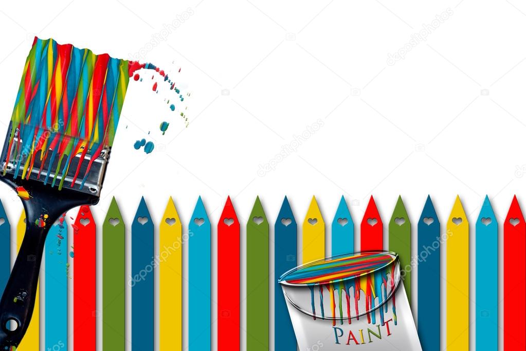 Paintbrush of Colors Concept Made out of Candy-canes