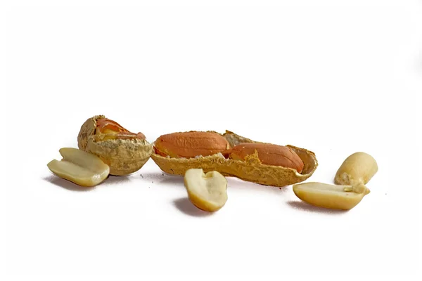 Peanuts Shelled and Un-shelled - Baskets — Stock Photo, Image