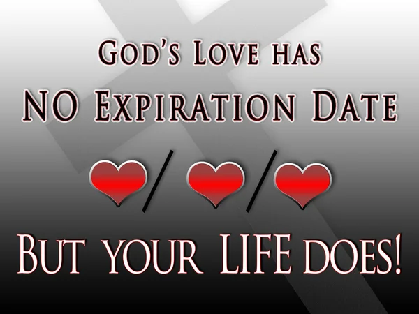 Του Θεού η αγάπη - αφίσα - έννοια - ημερομηνία λήξης — Φωτογραφία Αρχείου