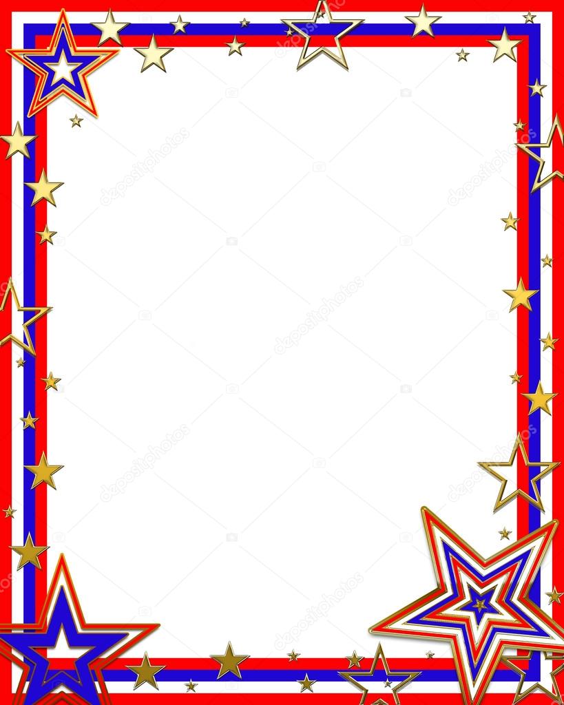 Patriotic American Backgrounds Red White And Blue Stock Photo