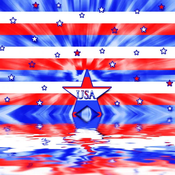 Patriotic Stars & Stripes Background-Illustration — Stock Photo, Image