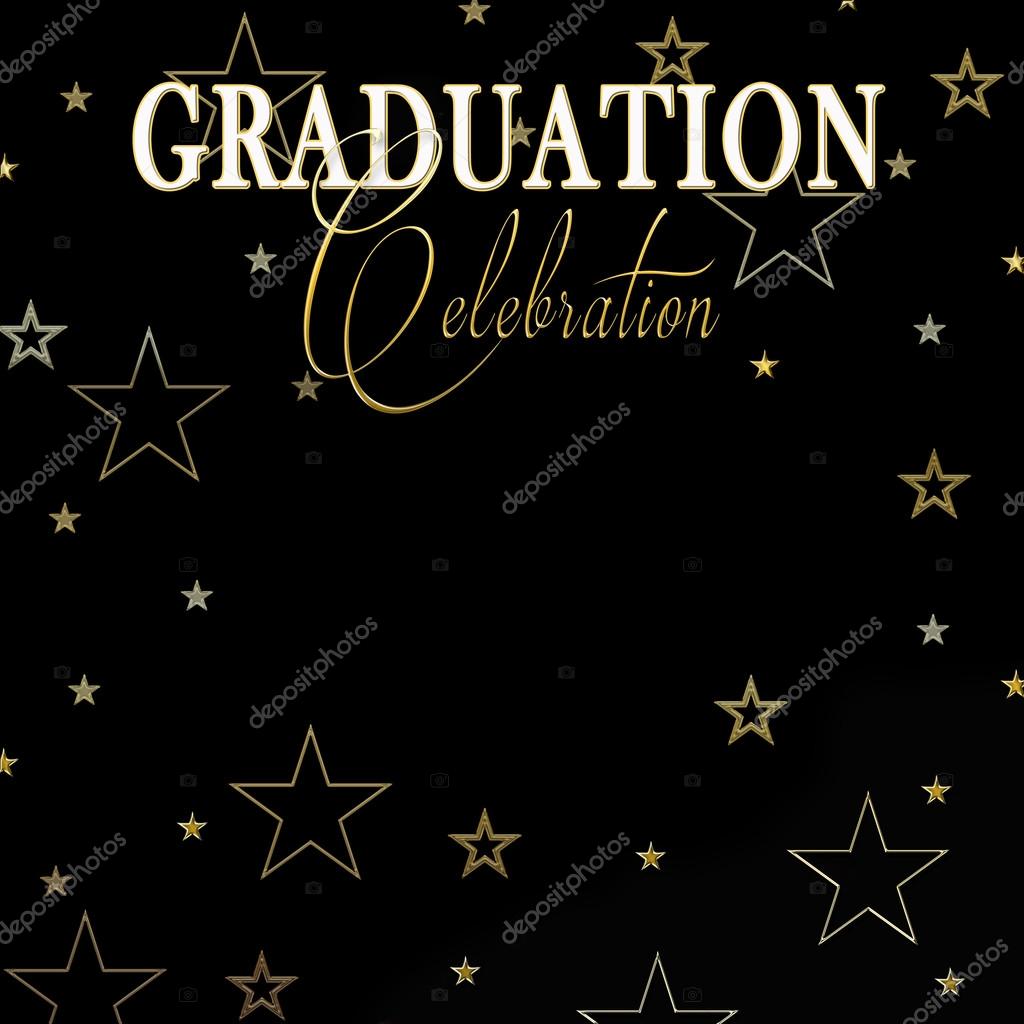 Black And Gold Graduation Background