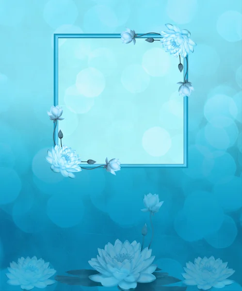 Lotus Flower Aqua Background — Stock Photo, Image
