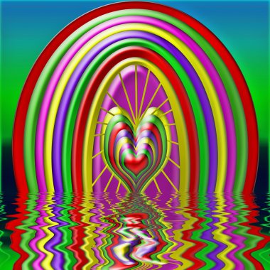 Abstract Hearts' Spectrum of Colors