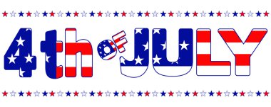 Amerikan vatansever Banner - 4 Temmuz