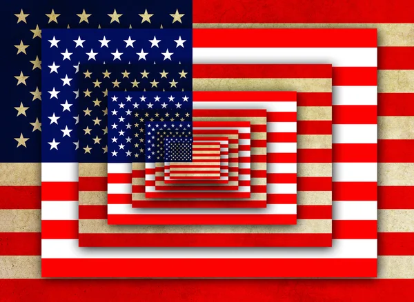 Vatansever Amerikan bayrağı illüstrasyon — Stok fotoğraf