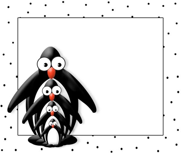 Kaplı-up penguenler çizimi — Stok fotoğraf