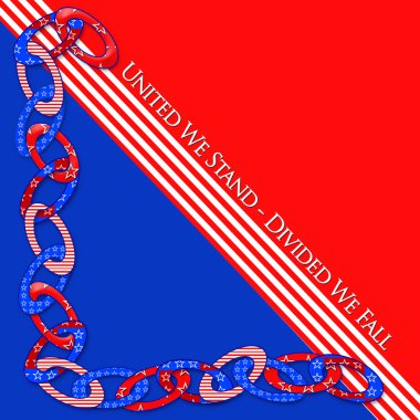 USA Background - Chains - United We Stand - Divided We Fall clipart