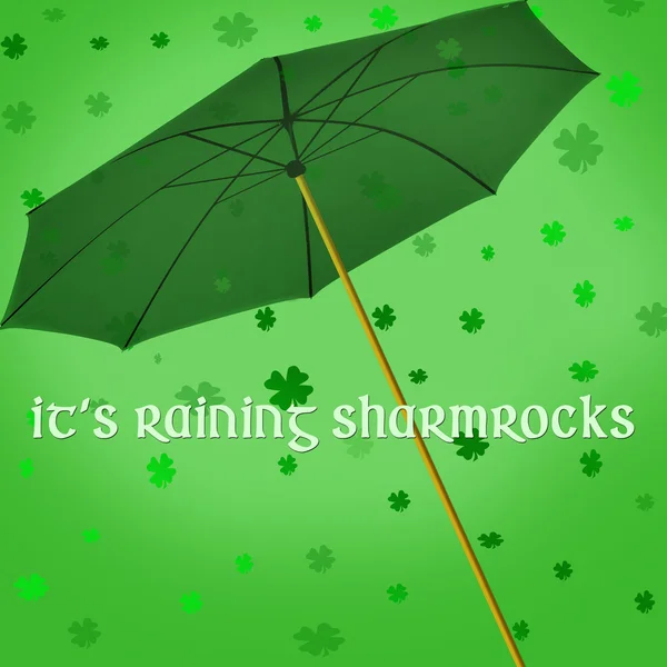 Chove Shamrocks - Ilustração w / Texto — Fotografia de Stock