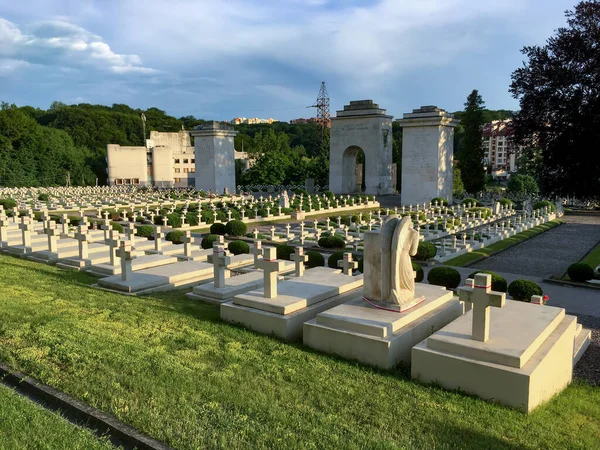 Lviv Ukraine Czerwca 2019 Pomnik Czci Lwowskich Orłów Którzy Polegli — Zdjęcie stockowe