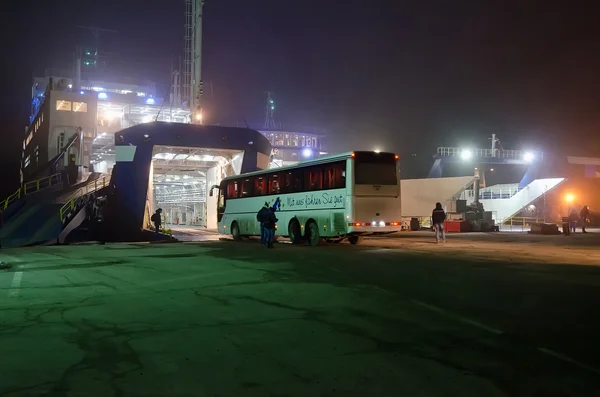 Loading on ferry, Ukraine — Stock Photo, Image