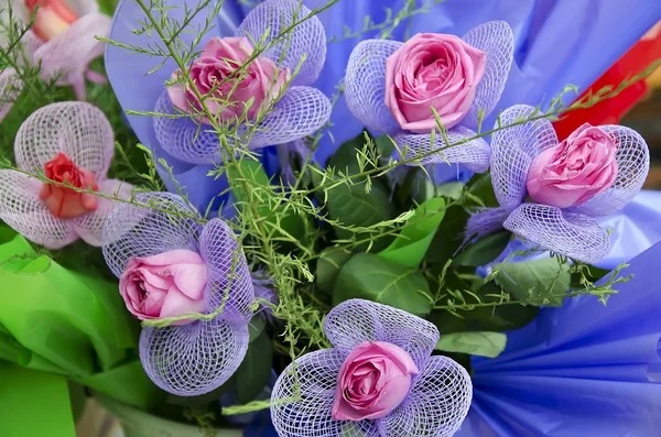 Bouquet of pink roses — Stock Photo, Image