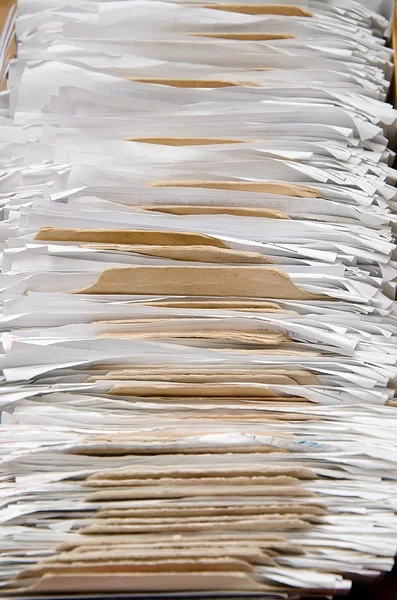 Old paper stacks close-up — Stock Photo, Image