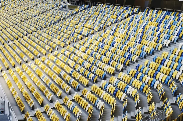 Židle a stojany stadionu Arena-Lvov — Stock fotografie