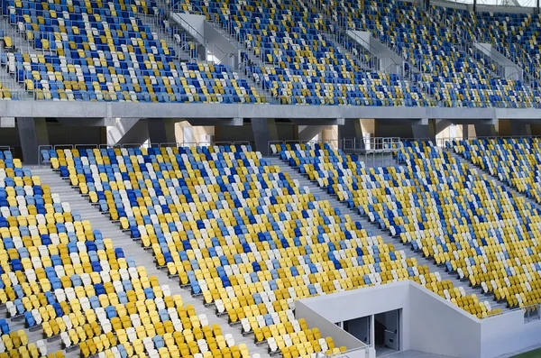 Stoelen en stands van Stadion Arena-Lviv — Stockfoto