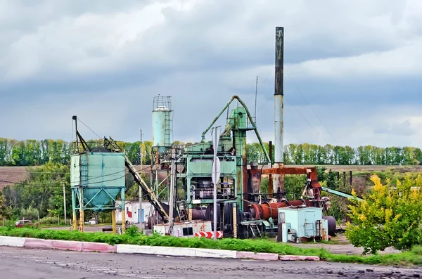 Planta de asfalto en Ucrania — Foto de Stock