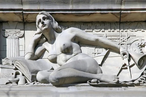 Sculpture bas-relief on building — Stock Photo, Image