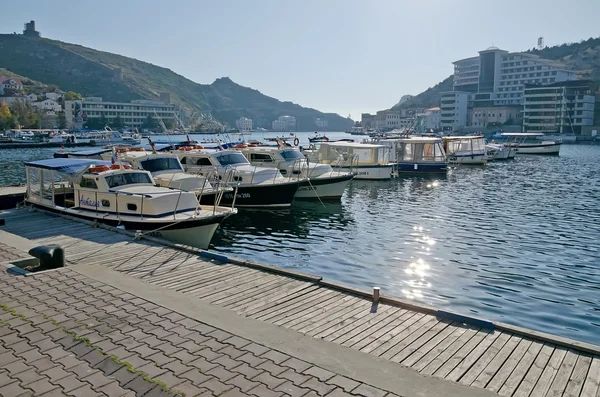 Barcos no cais em Balaclava — Fotografia de Stock