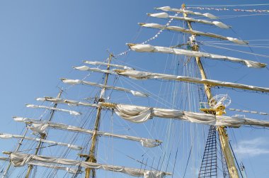 Yelken gemi direkleri bir yelkenli üzerinde üzerinde