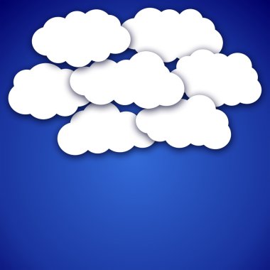 Sahne - beyaz kabarık bulutlar