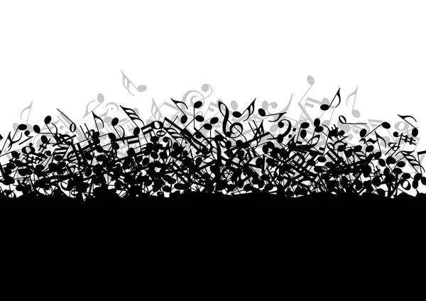 Bunch of musical notes — Stock Vector