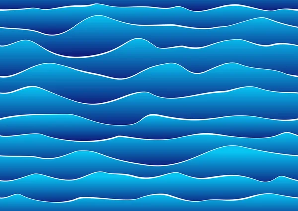 Kék tenger hullámai — Stock Vector