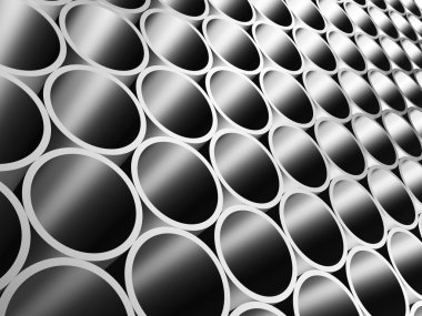 Perspektif içinde metal borular