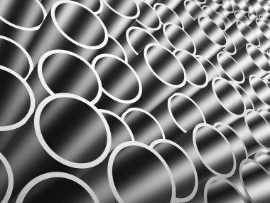 Perspektif içinde metal borular