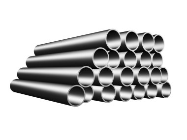 Metal borular yığını