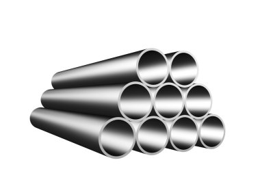 Metal borular yığını