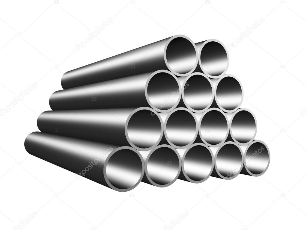 Stack of metal pipes